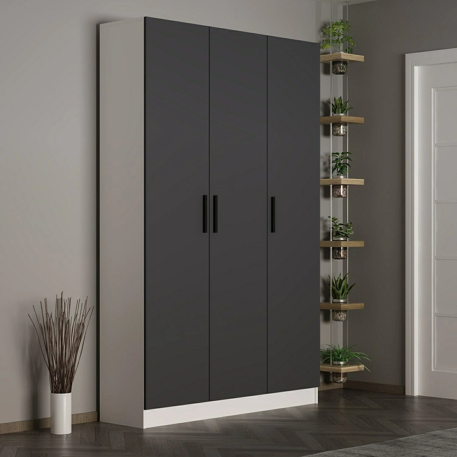 Stendë korridori Hanah Home, Noah - 8210, antracit, 135x210x35cm