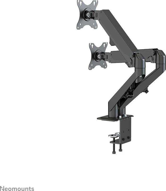 Krah tavoline për monitorë Neomounts Newstar DS70-700BL2, për 2 ekrane, 27 inç, rregullim lartësie me gaz, kapëse, e zezë