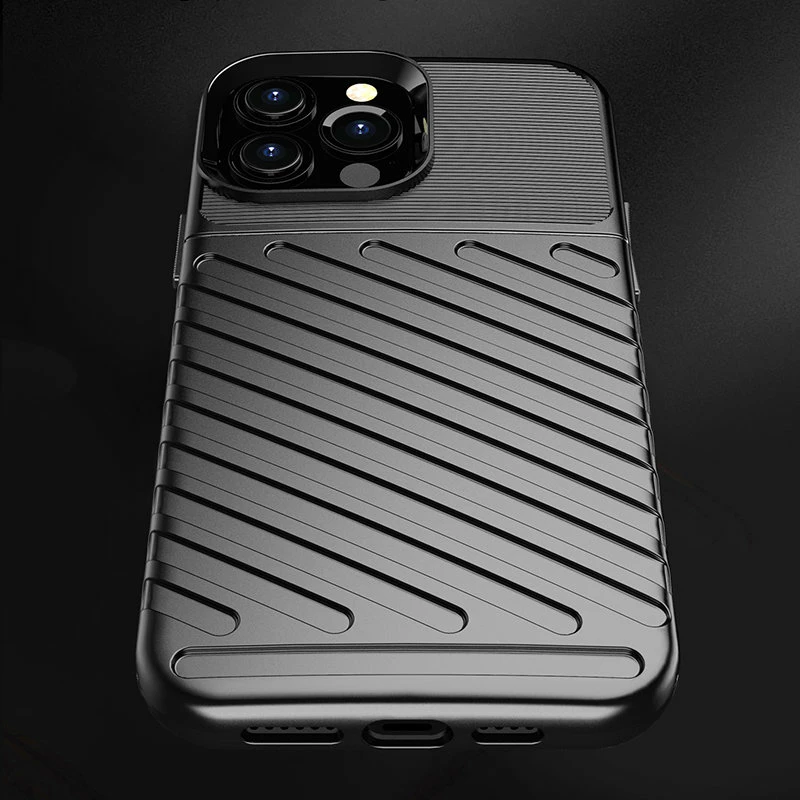 Mbështjellës Hurtel Thunder Case për iPhone 13 Pro Max, TPU, Blu