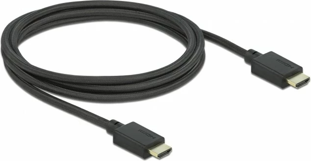 HDMI kabllo DeLOCK High Speed 2m, 48 Gbps, 8K, e zezë