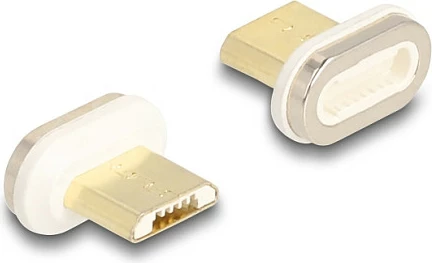 Adapter magnetik DeLOCK 66575, Micro-USB (USB Micro-B), ar/bardhë