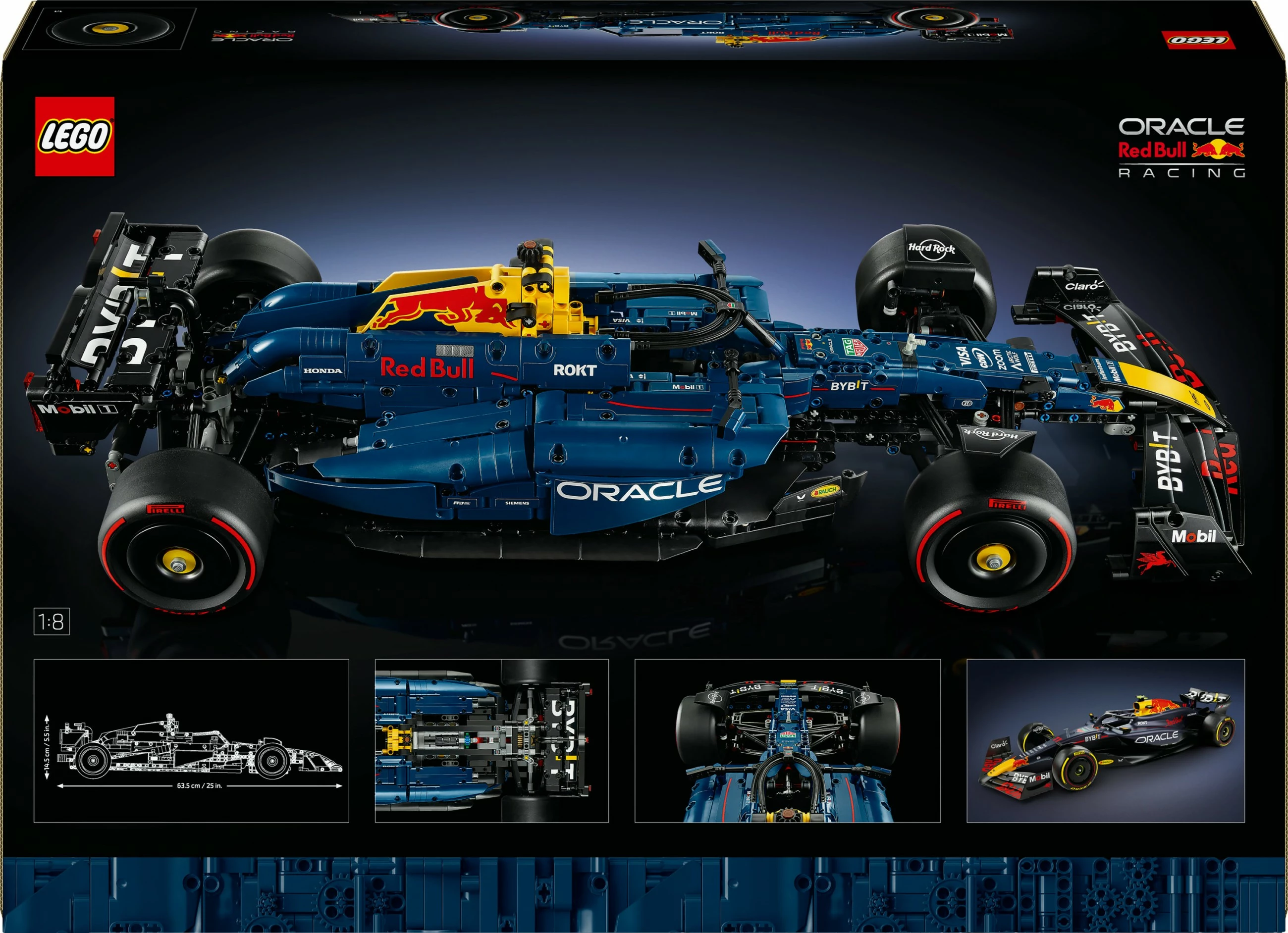 Set ndërtimi LEGO Technic Oracle Red Bull Racing RB20 F1, 1639 pjesë, multingjyrësh