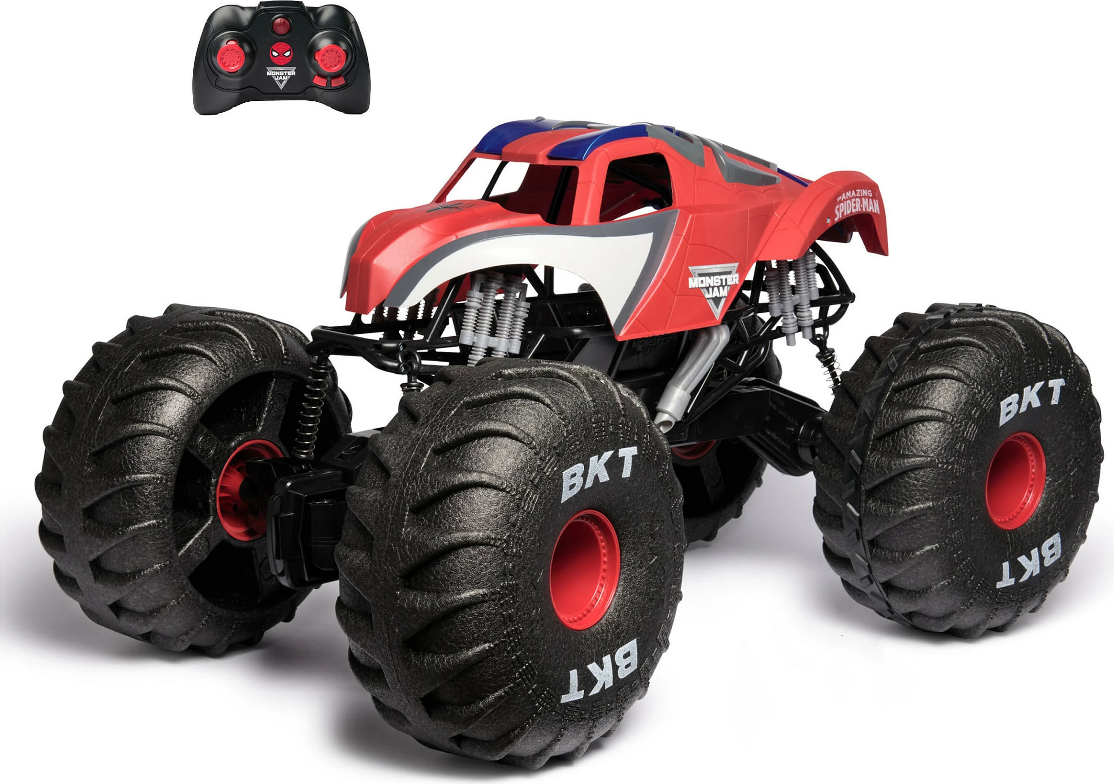 Monster truck RC Spin Master Monster Jam Mega Spider-Man, 1:6, mbi 60 cm, kuqe/zezë