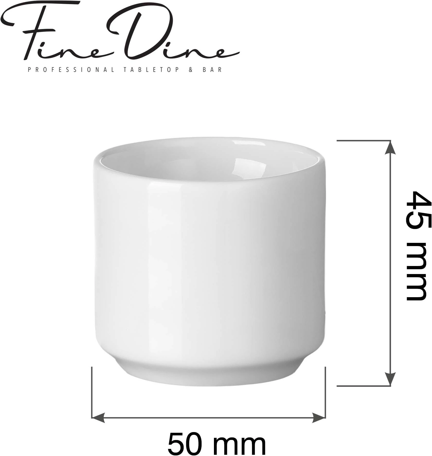 Mbajtës veze Fine Dine Pure Bianco 50x45 mm E bardhë set 12 copë