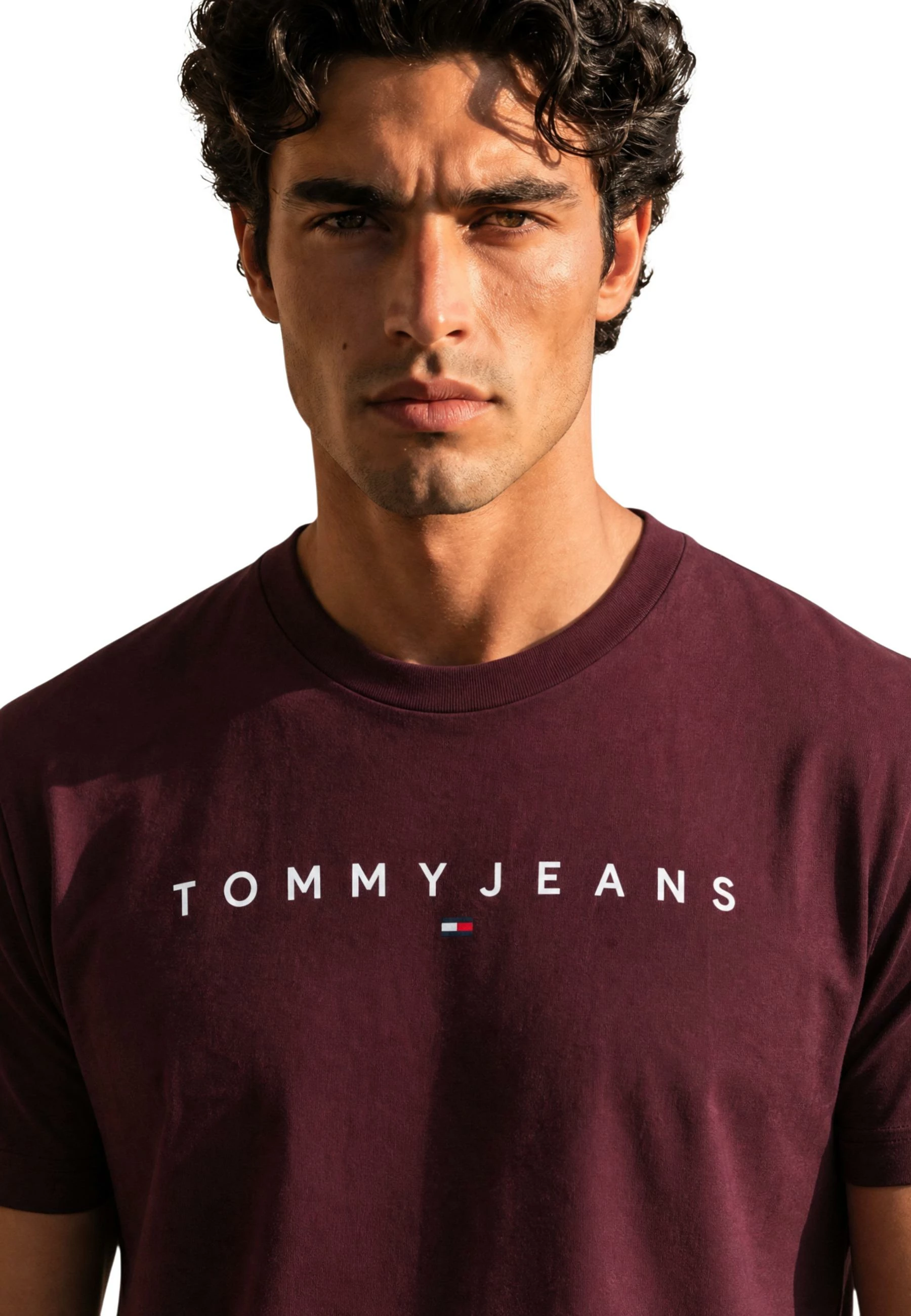 Maicë për meshkuj Tommy Hilfiger Jeans TJM REG LINEAR LOGO DM0DM20744, bordo [Madhësia: XL]