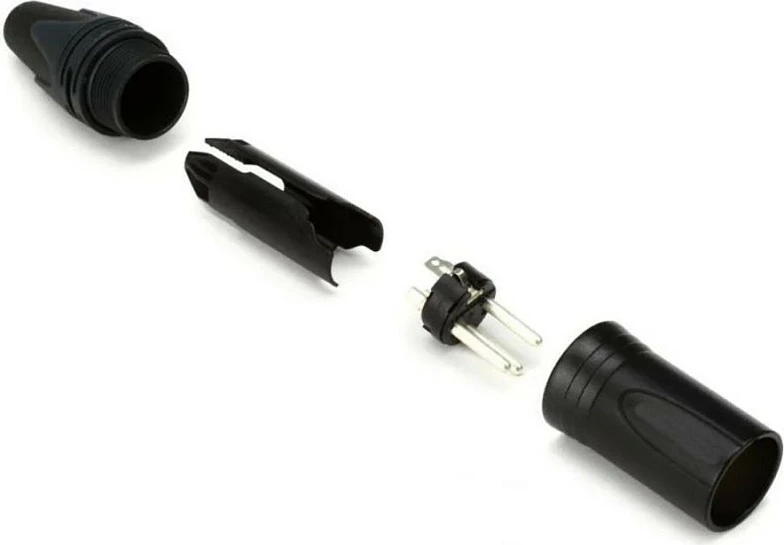 Konektor XLR mashkull EQUIP 147930, 3-pin, straight, kontakte me ar, i zi