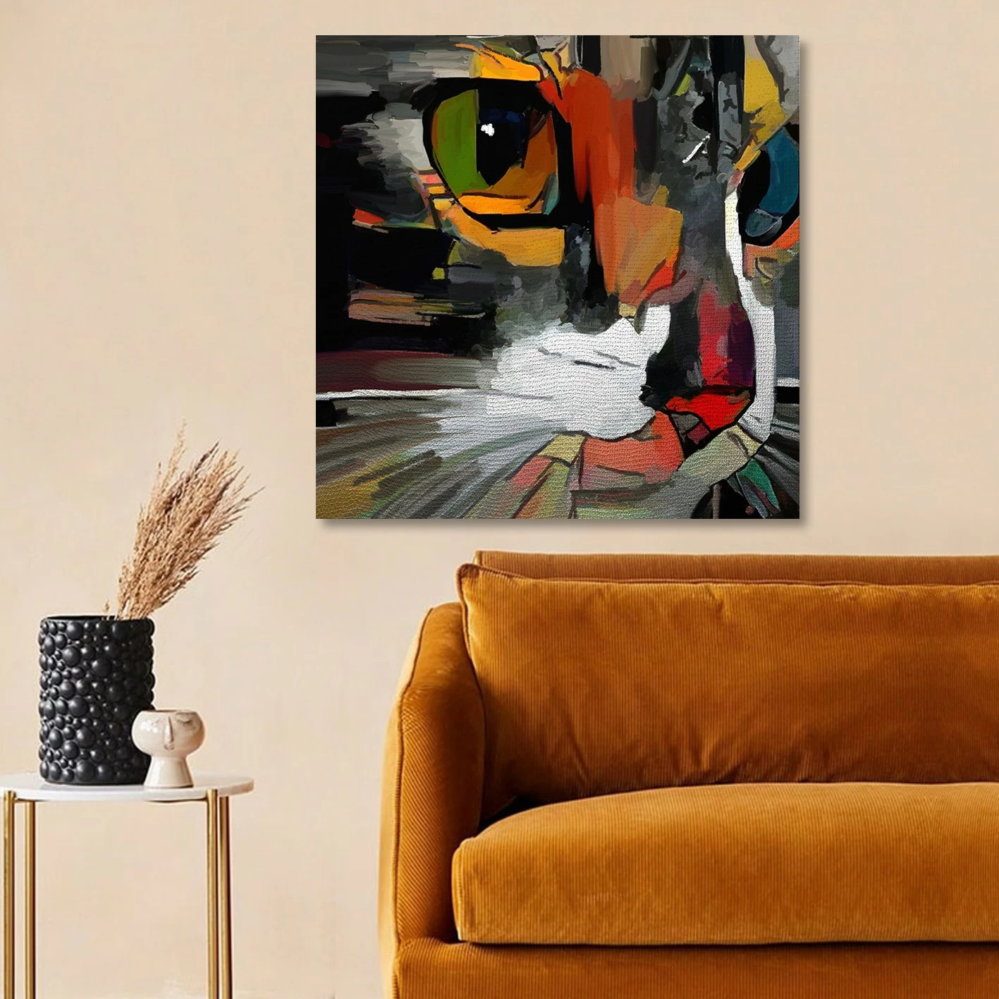 Pikturë dekorative në kanavacë, shumëngjyrëshe, Wallity KNV4413_7070, 70x70cm