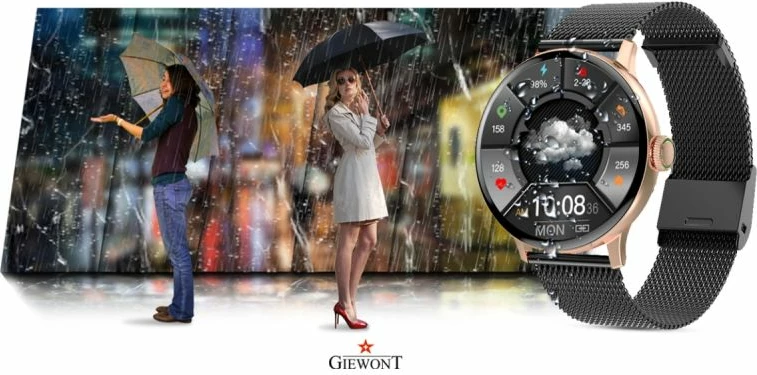 Smartwatch për femra Giewont, rozë gold