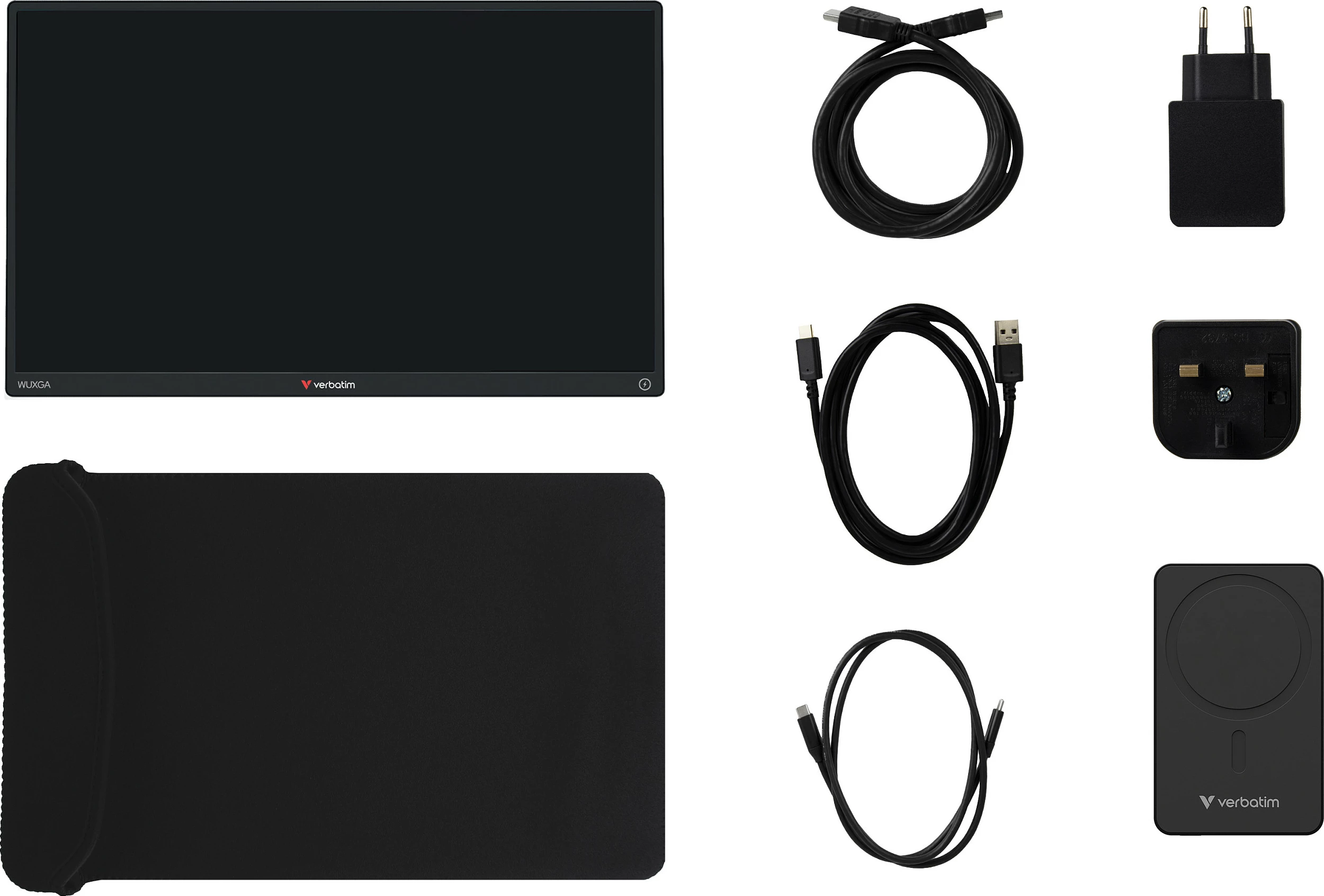 Monitor portativ Verbatim 13.3" WUXGA 1920x1200, IPS, touchscreen, HDR, USB-C/HDMI, i zi