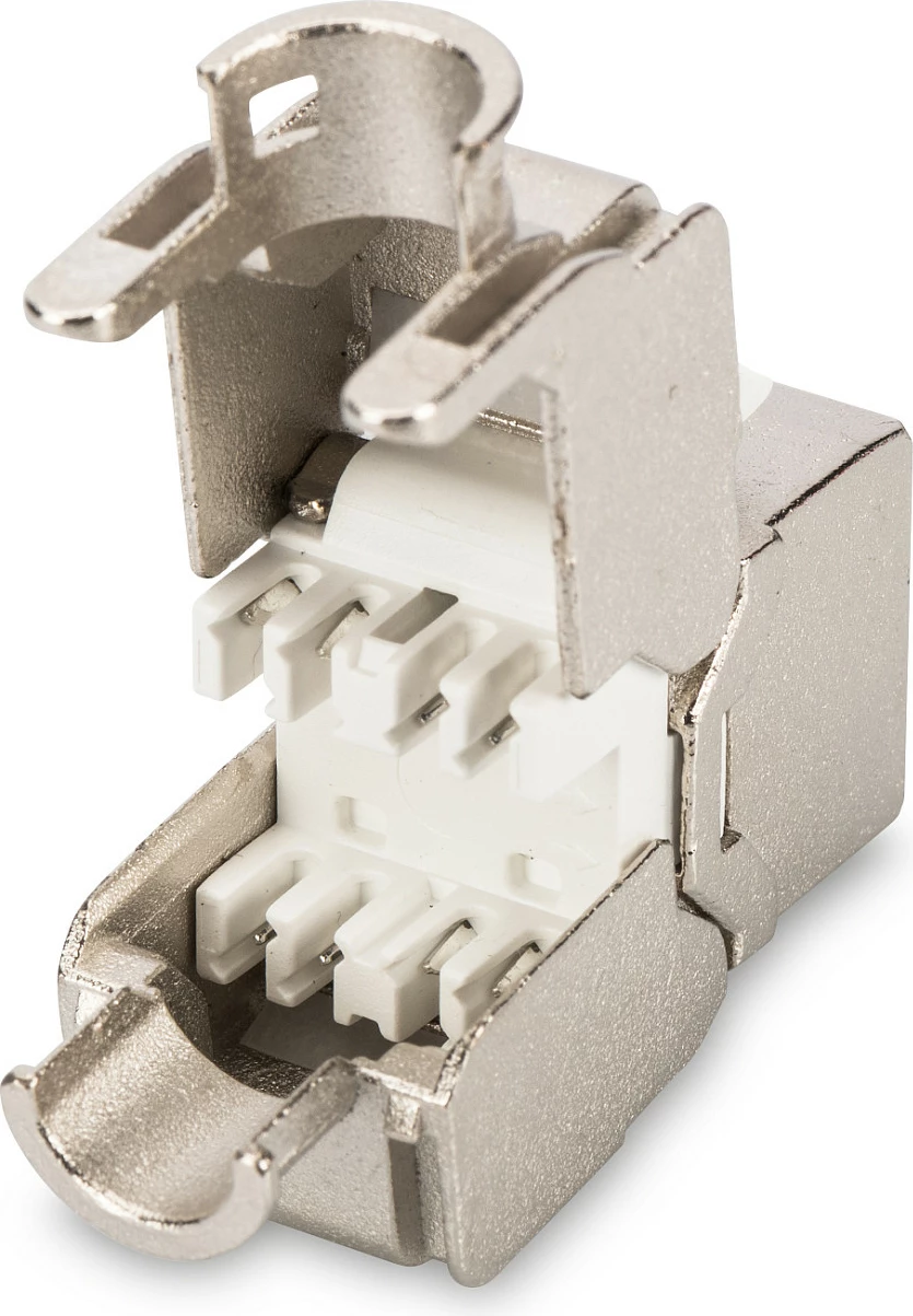 Modul Keystone Digitus Professional CAT 5e Klasse D, RJ45-LSA, i ekranizum, argjendi