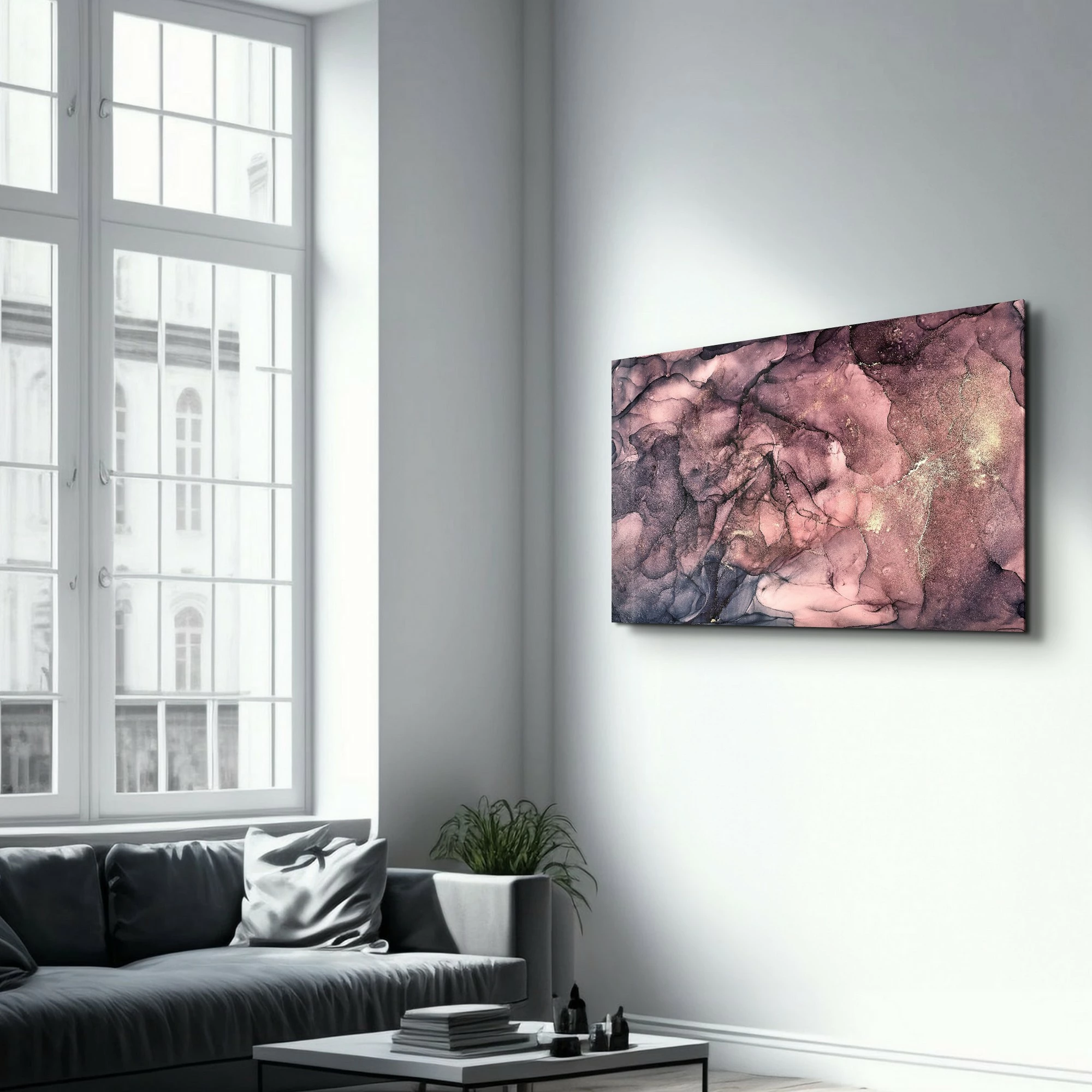 Pikturë dekorative prej xhami të temperuar, shumëngjyrëshe, CAM-2026, 46x72cm