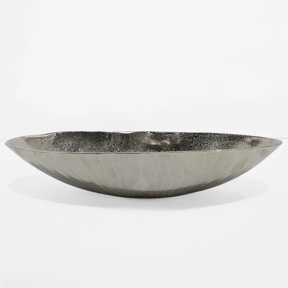 Enë dekorative CIOTO, alumin, argjend, 43x18x9cm