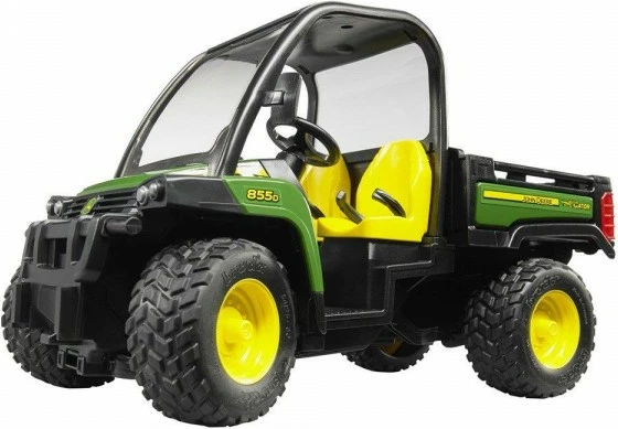 Kamion lodër BRUDER John Deere Gator 855D, 1:16, i zi/gjelbër/verdhë
