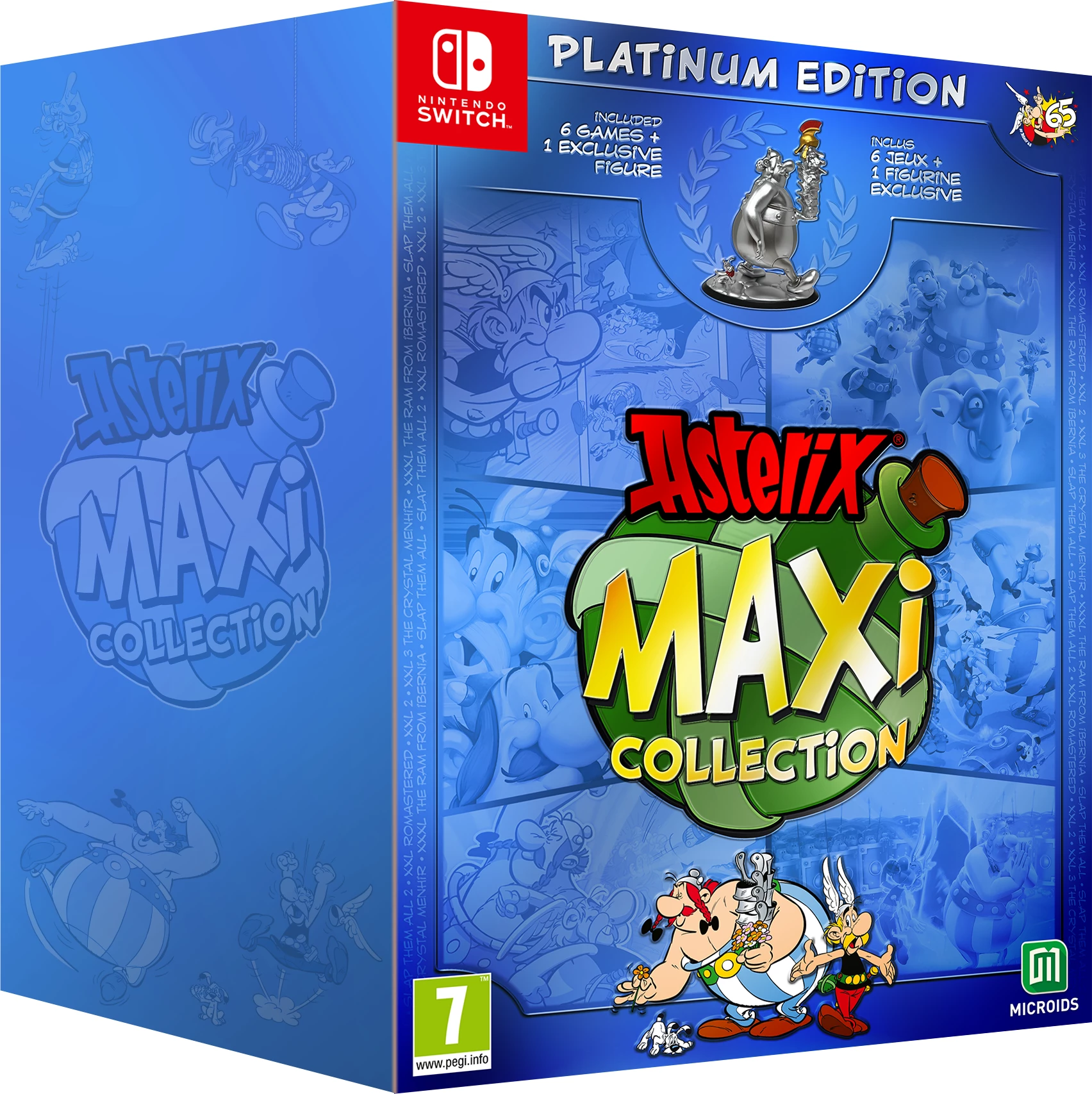 Lojë Nintendo Switch Microids Asterix Maxi Collection Platinum Edition, set 6 lojëra + figurë ekskluzive Obelix