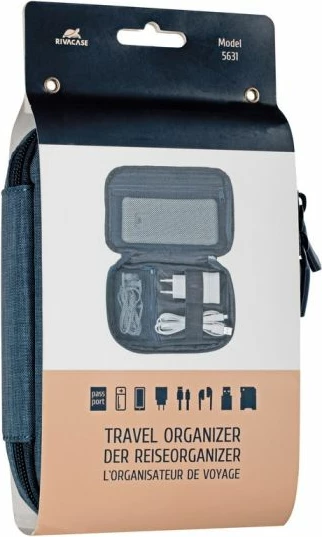 Organizer udhëtimi RIVACASE 5631, 135x185x40 mm, blu