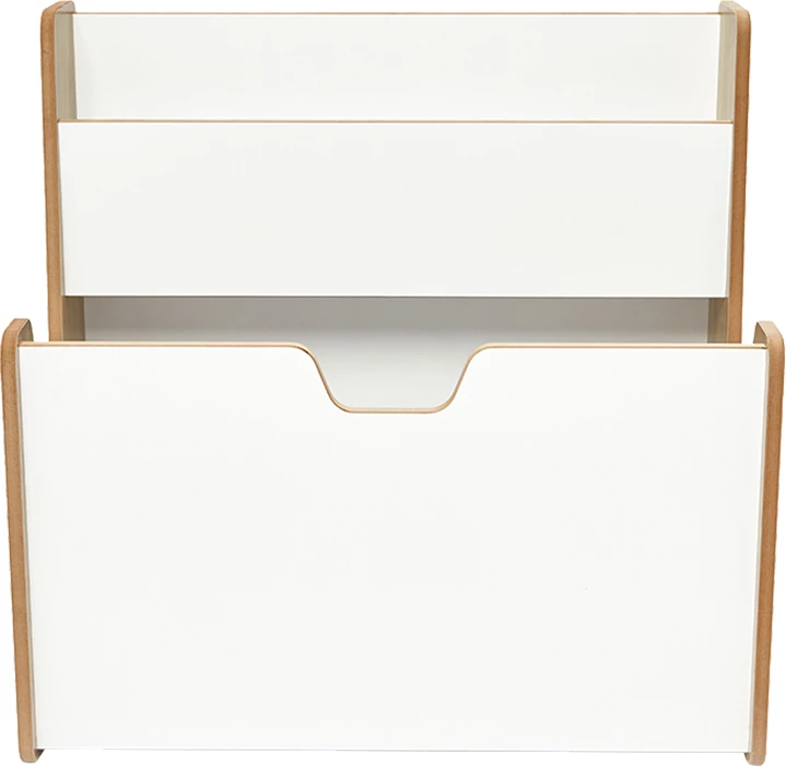 Raft vinç, ngjyrë natyrale-bardhë, MDF, 57x34x55cm