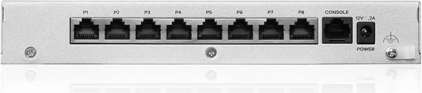 Firewall UTM me Wi‑Fi 6, Zyxel USG FLEX 100HP (USGFLEX100HP-EU0101F), 8x Gigabit (1x PoE+), VPN 900 Mb/s, IPS 1.5 Gb/s, argjendtë