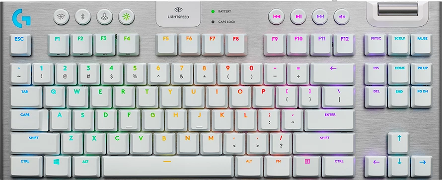 Tastierë gaming LOGITECH G915 X LIGHTSPEED TKL, wireless 2.4GHz/BT, RGB, tactile, US INT'L, e bardhë