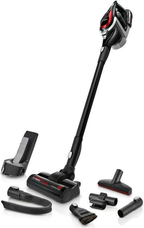 Fshesë pa kabllo, Bosch, Series 8 BSS81POW1, 18V Power for ALL, bateri 5.0 Ah, DigitalSpin Motor, AllFloor HighPower Brush, e zezë