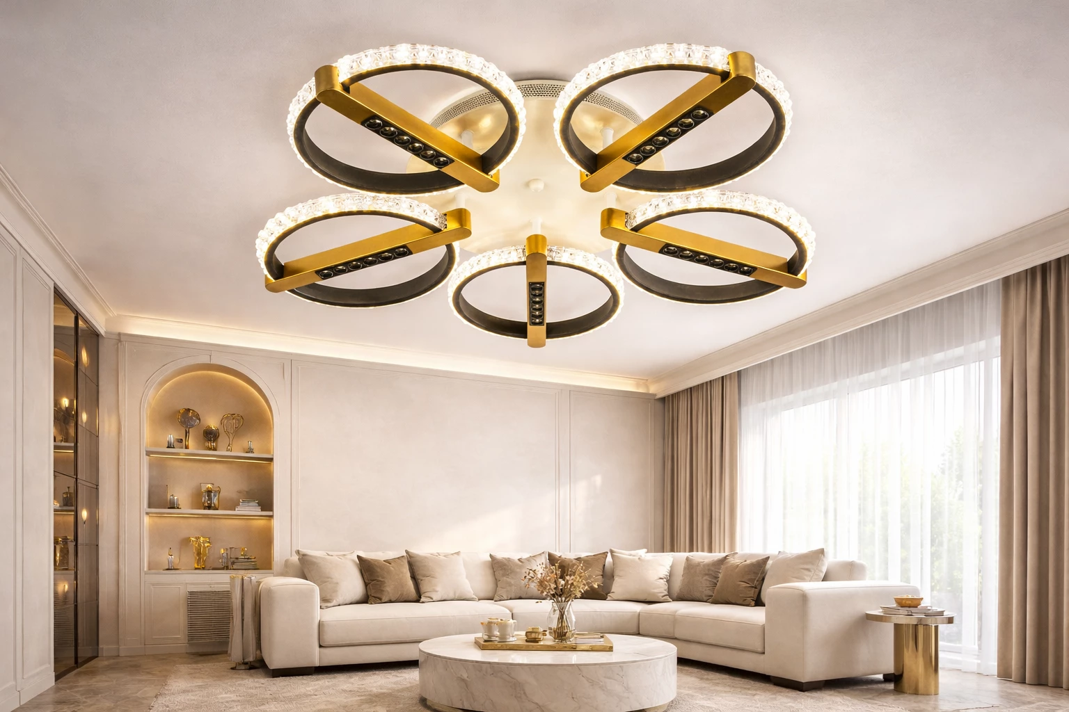 Abazhure LED tavani modern