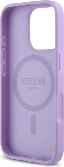 Mbështjellës Guess Saffiano MagSafe për iPhone 16 Pro Max, Violet