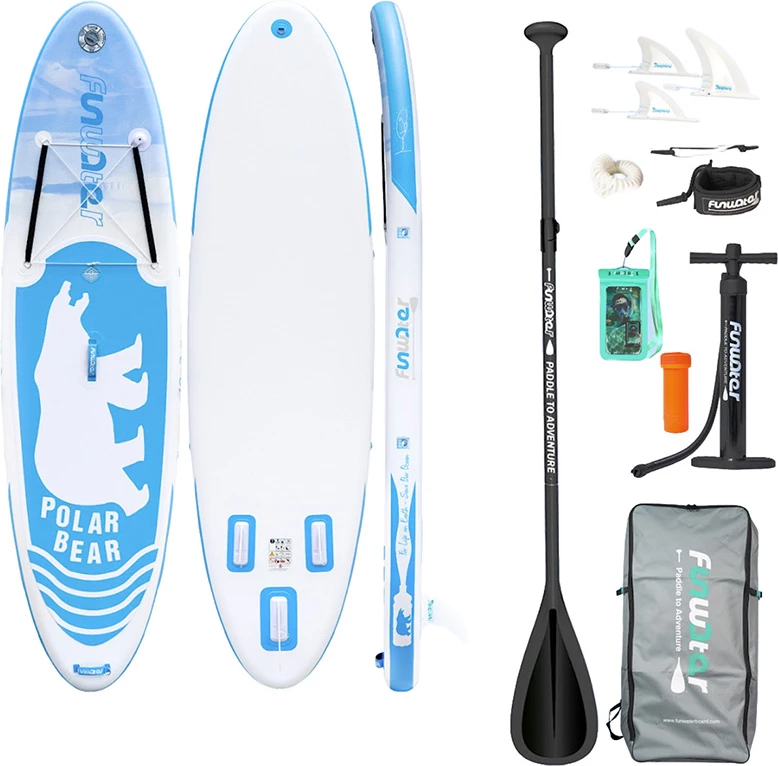 Dërrasë SUP me fryrje FunWater SUPFW07A 320×83×15 cm, set me aksesorë, blu