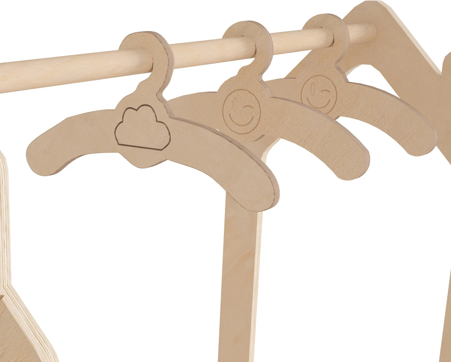 Varëse për fëmijë, dru thupër, ngjyrë natyrale, SANI FH18225.03, 86x49x110H cm