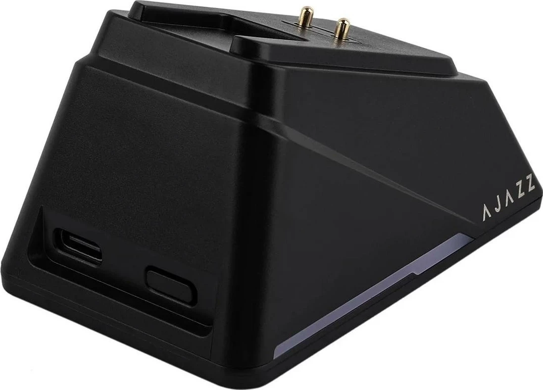 Maus pa kabllo Ajazz AJ159 APEX, PAW3950, 42000 DPI, 8000Hz, me Dock karikimi, i zi