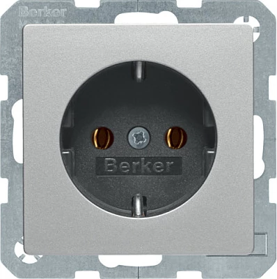 Prizë murale SCHUKO Berker 47436084 Q.1/Q.3, 16A 250V, alumin