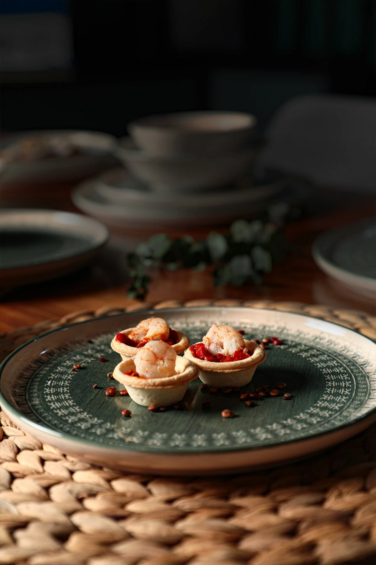 Set enësh për drekë, qeramikë, 24 copë, Hermia Concept, TY039124F030AD80M00MAET000, ngjyrë e gjelbër/krem