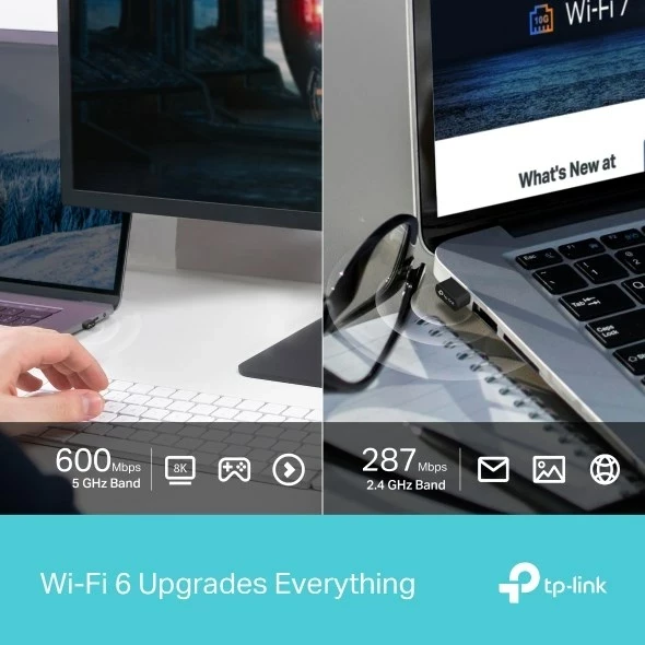 Kartë rrjeti USB TP-Link Archer TX10UB Nano, 600 Mbit/s, E zezë