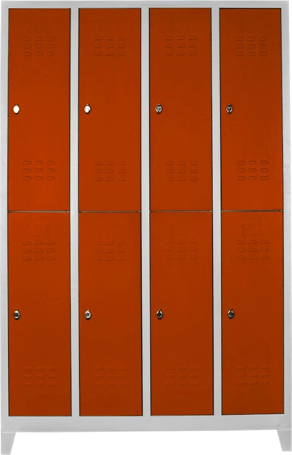 Dollap locker për depo, ngjyrë gri-portokalli, Skye Decor, Js1030Tu