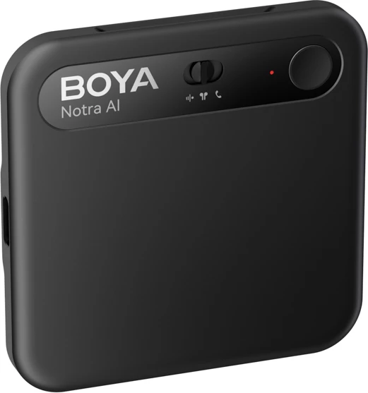 Regjistrues zëri BOYA Notra AI, 64GB, transkriptim AI, deri 24 orë, i zi, set