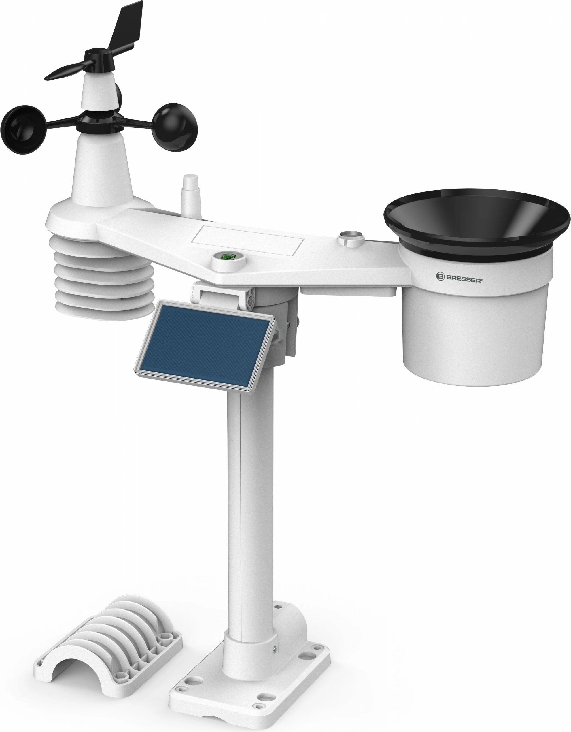 Stacion moti Bresser Wetter Center 7-in-1 solar 6-Tage 4cast Pro SF, i bardhë