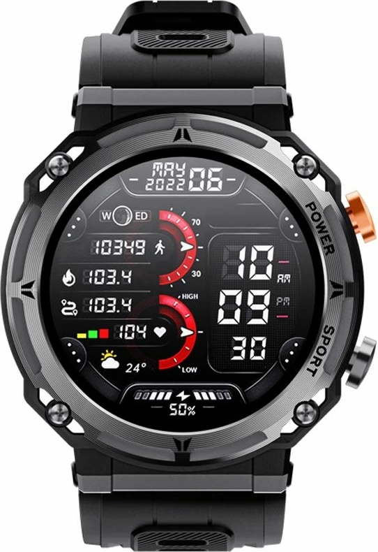 Smartwatch VELTORI për meshkuj, e zezë
