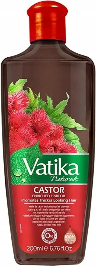 Vaj për flokë Dabur Vatika Castor Oil for Hair Growth për femra, 200ml