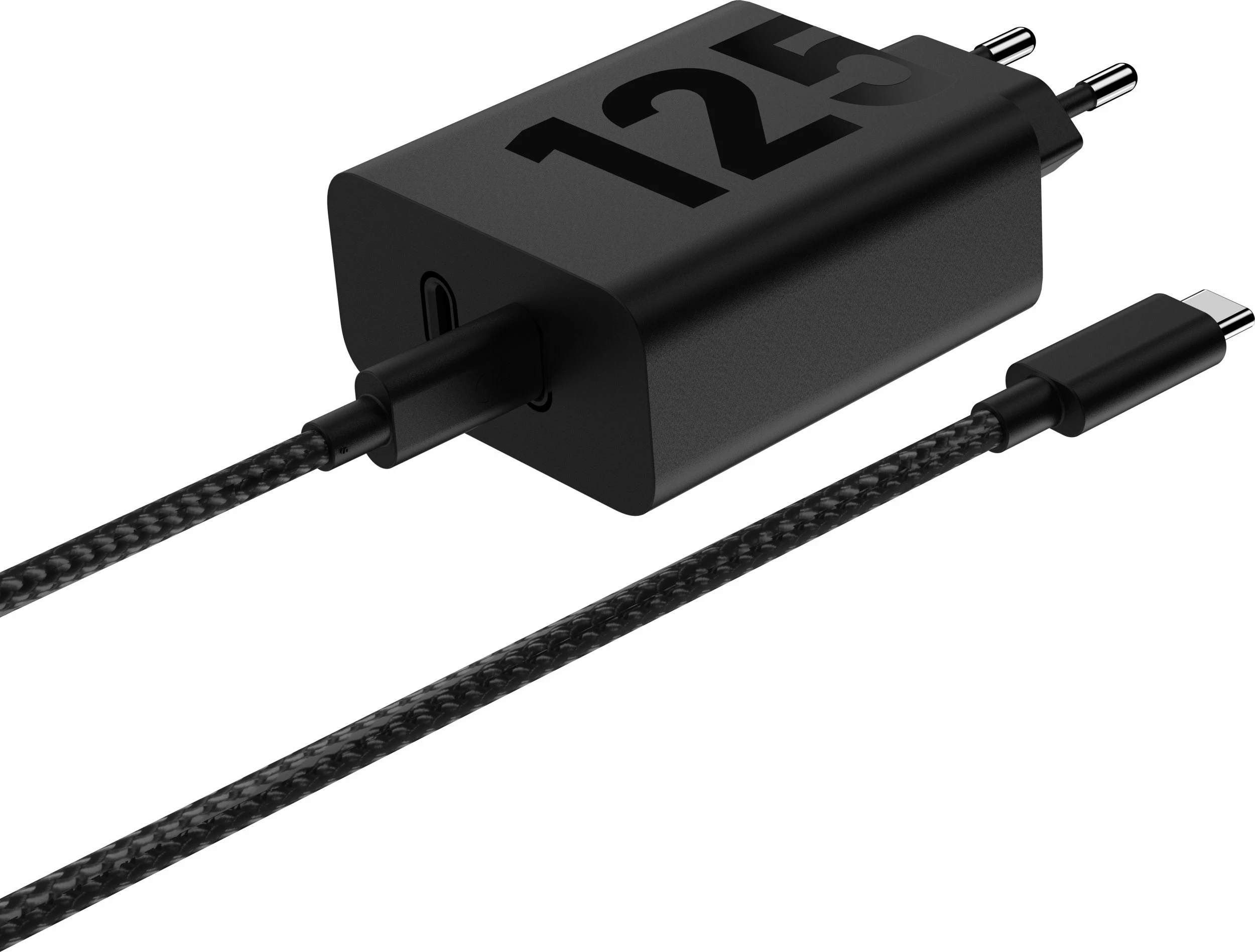 Karikues rrjeti Motorola TurboPower Dual Port PG38C06632, 125W, 2x USB-C, kabllo USB-C 2m, 2 pajisje, i zi