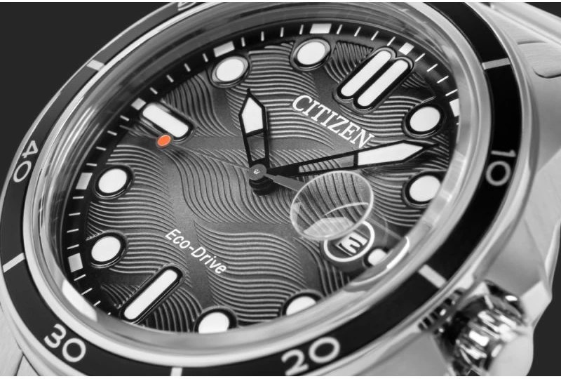 Orë dore meshkuj CITIZEN Marine Sporty Eco-Drive AW1816-89E, argjend