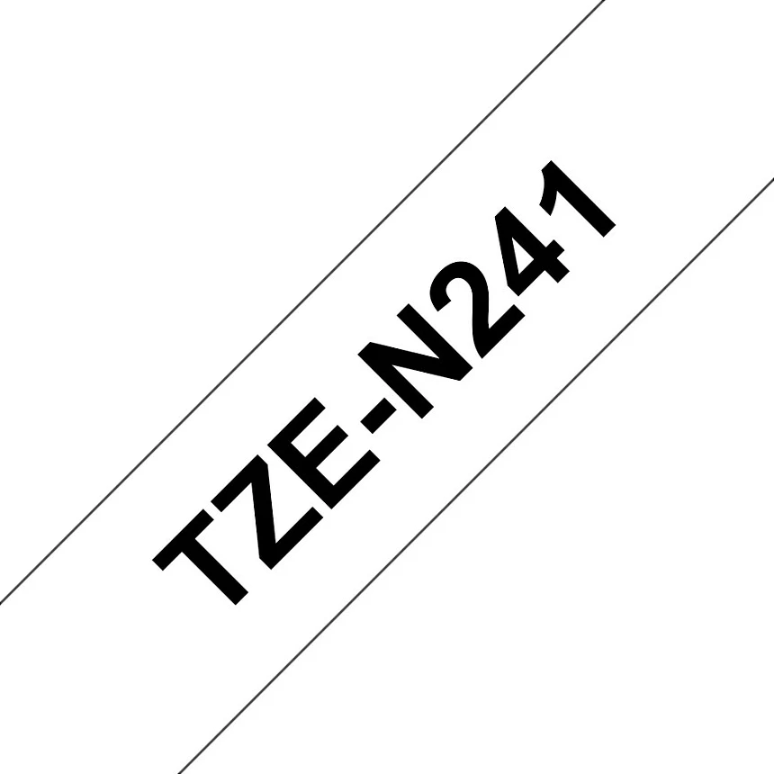 Shirit etiketimi Brother TZe-N241, 18 mm x 8 m, TZ/TZe, i bardhë