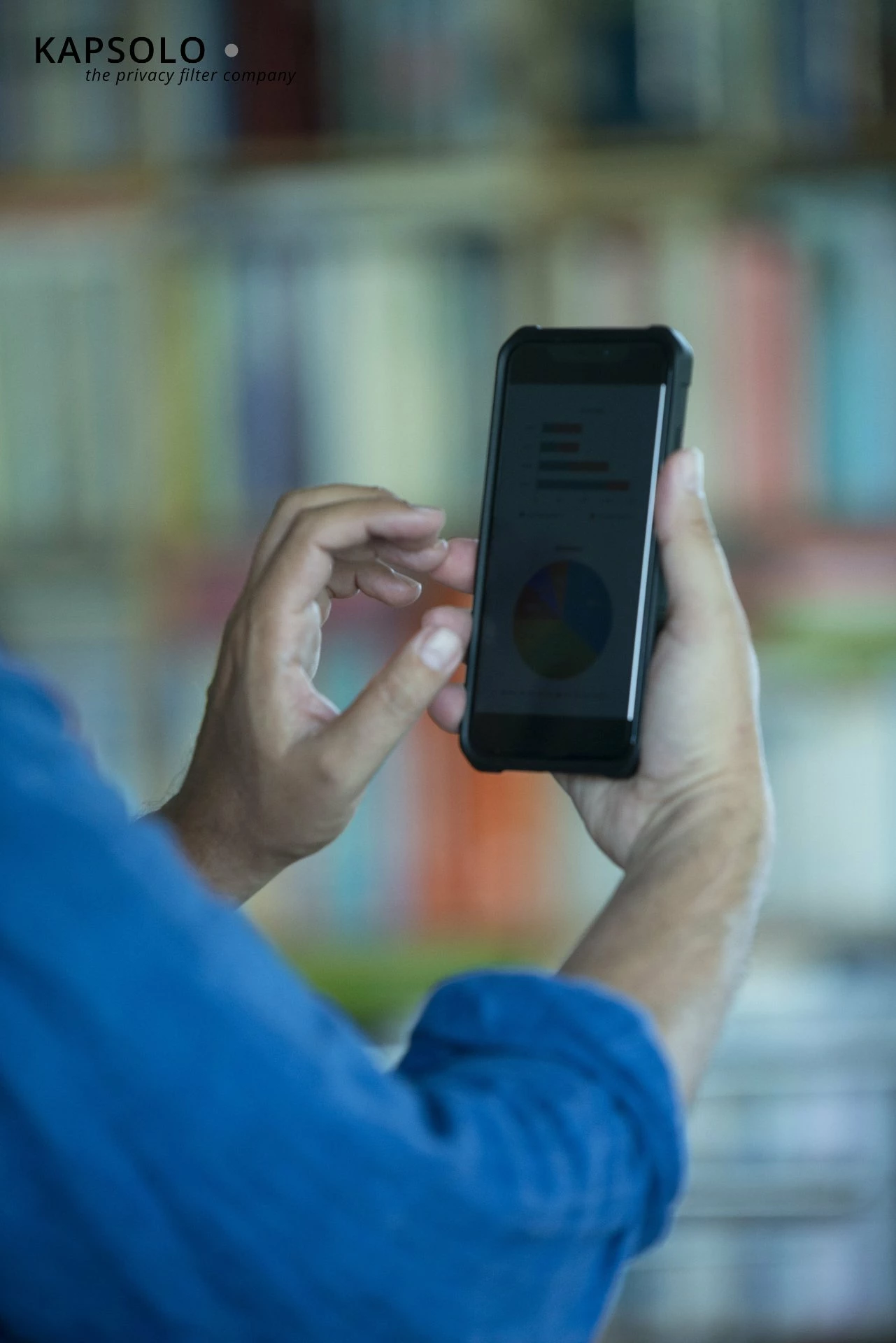 Folie privacy për ekran KAPSOLO HTC U12 Life 6\" (15.2 cm), 3H, 2-way adhesive