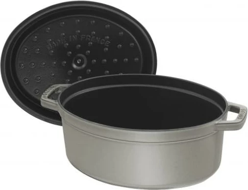 tenxhere gize Staub La Cocotte 27cm oval 40500-276-0, gri