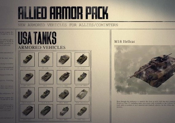 Hearts of Iron IV - Allied Armor Pack DLC EN/DE/FR/PL/PT/RU/ES Global