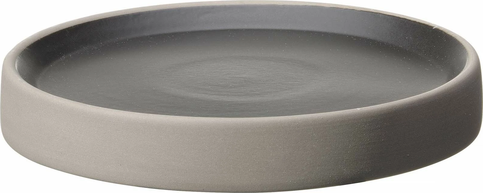 Pjatë gourmet Fine Dine Mia Ø240mm stoneware, e zezë/hiri, set 2 copë