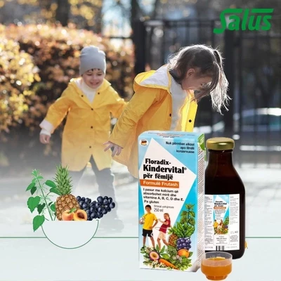 Shurup bimor me vitamina për fëmijë Salus FLORADIX Kindervital, 250 ml