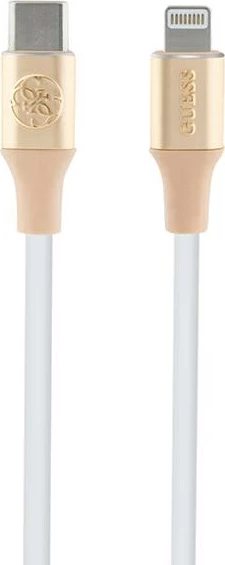 Kabllo karikimi Guess Ebossed Logo USB-C / Lightning 1.5m, e artë