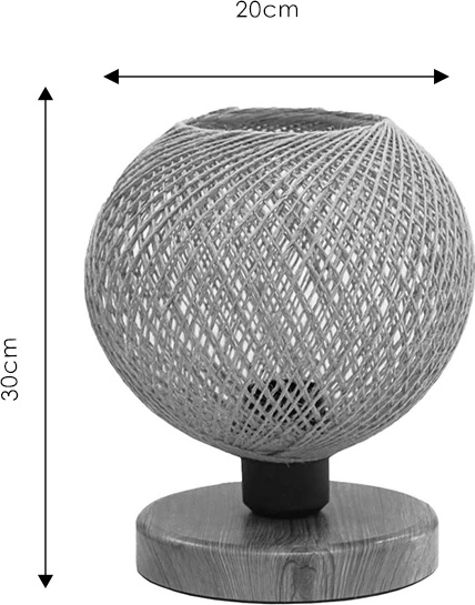 Llambë tavoline Povilia bezhë-e zezë D20x30cm