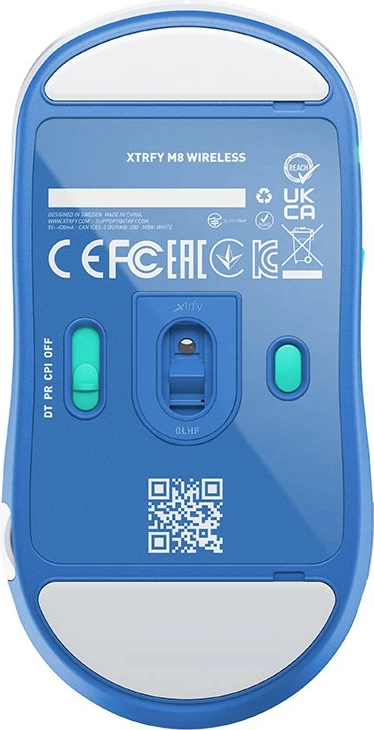 Maus Cherry Xtrfy M8 Wireless gaming 26000 DPI i bardhë