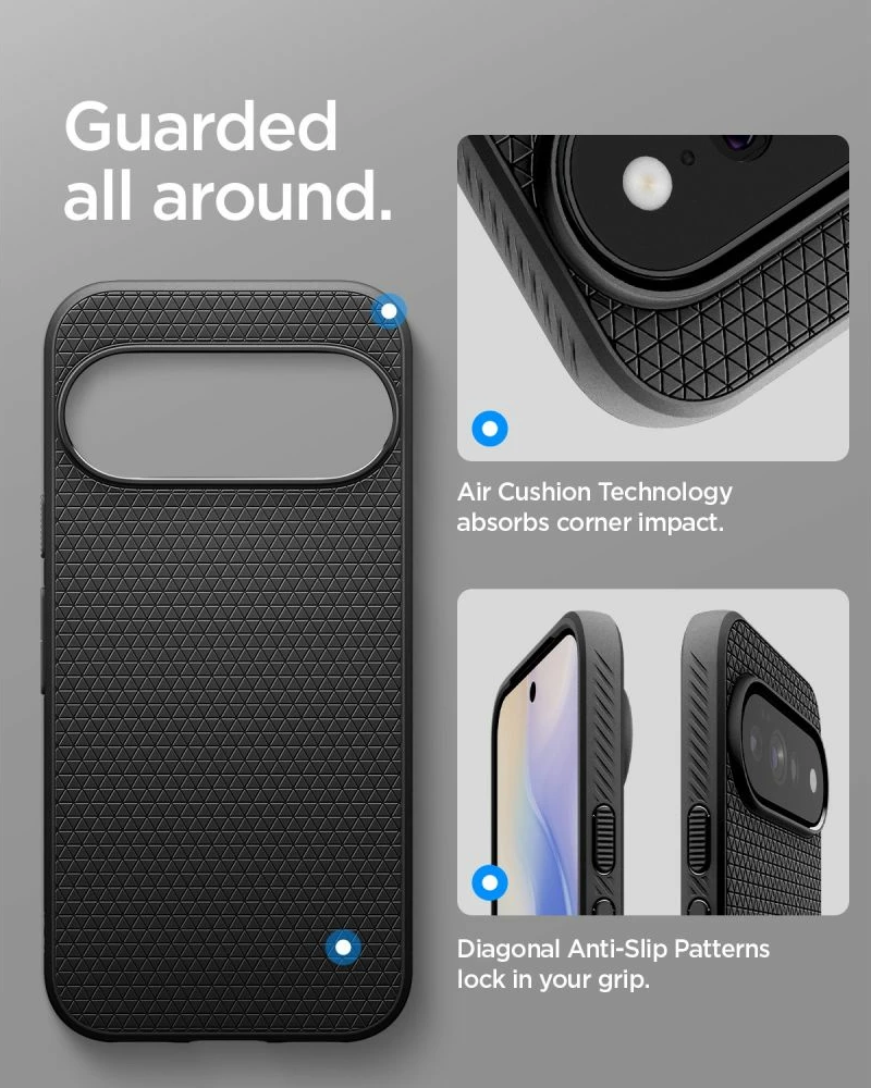 Mbështjellës Spigen Liquid Air Mag për Google Pixel 11 Pro, MagSafe, TPU, Matte Black, 1 copë
