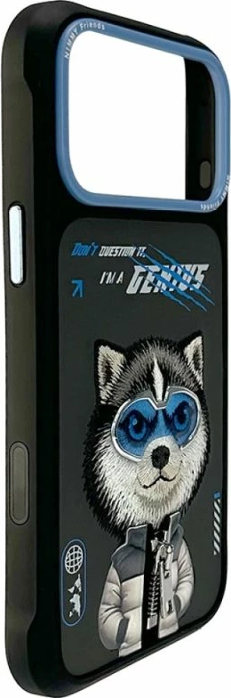Case Nimmy Cool&Cute 2.0 Wolf për iPhone 17 Pro, e zezë