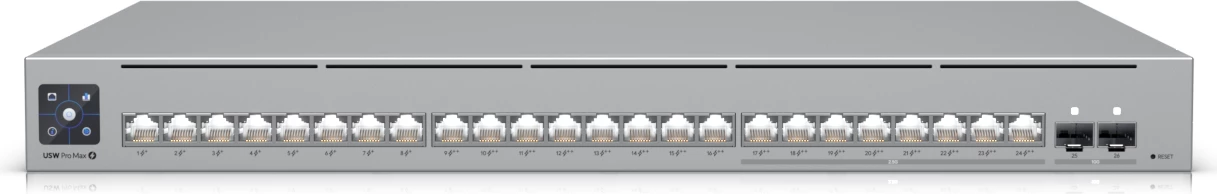 Switch Ubiquiti UniFi Pro Max 24 PoE USW-Pro-Max-24-PoE, 24 porta, 400W, argjendtë